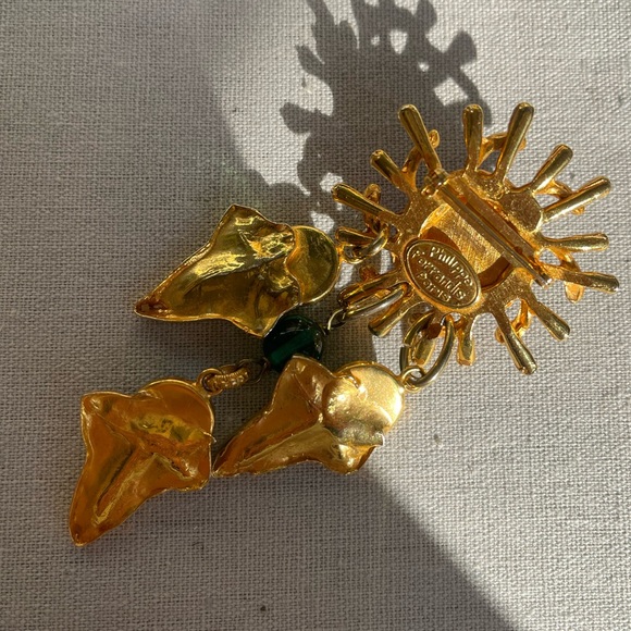 Vintage Philippe Ferrandis Poured Glass Brooch. - Picture 5 of 7